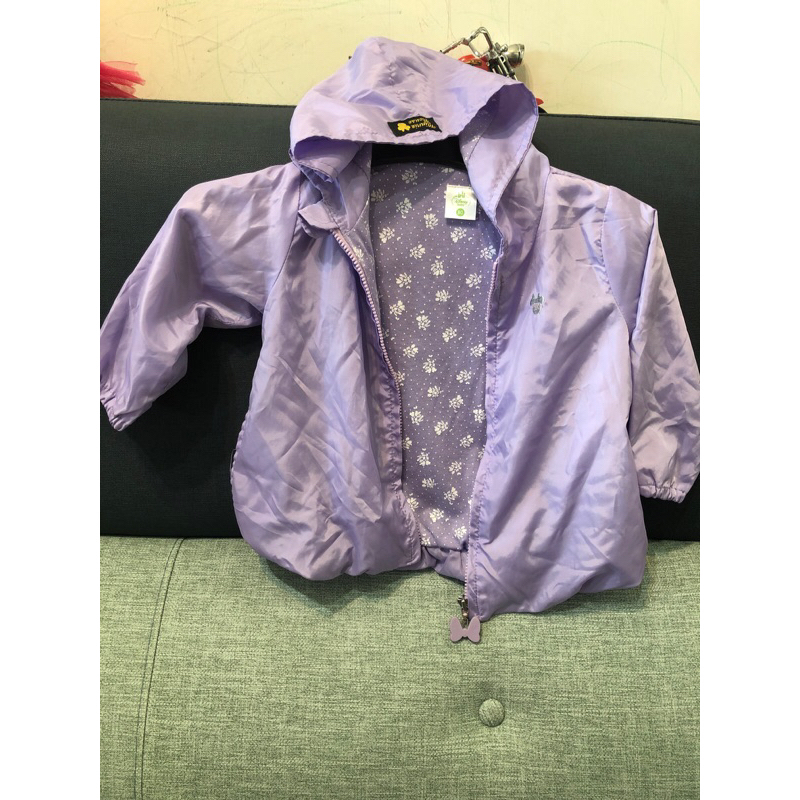 迪士尼女寶寶紫色小外套