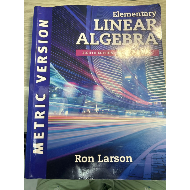 【Elementary Linear Algebra 8/e】線性代數 二手九成新