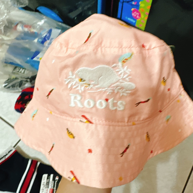Roots 小童 漁夫帽 粉色