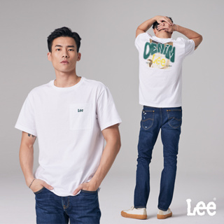 Lee DENIM背後印花寬鬆短袖T恤 男 MODERN 白色 LB302070K14