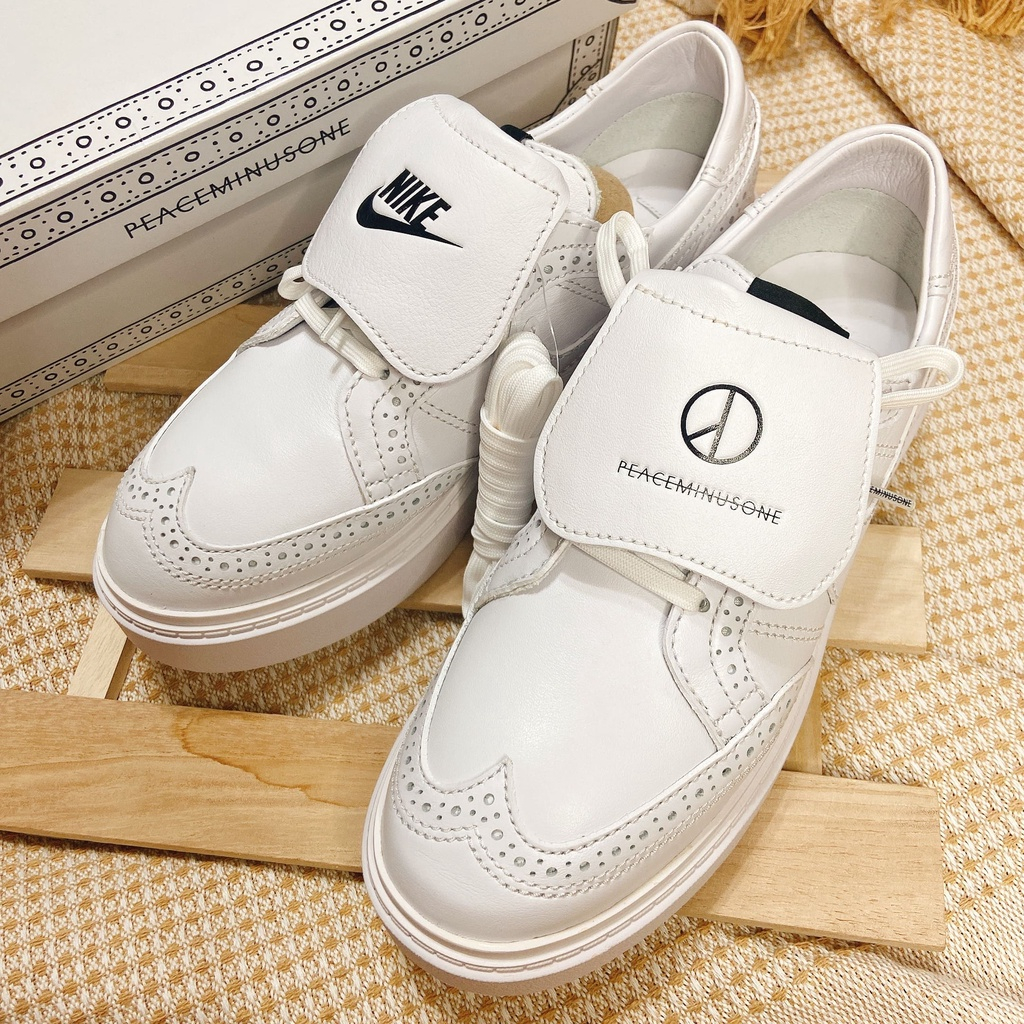 GD Peaceminusone X Nike Kwondo 1 Triple White 24.5 女鞋