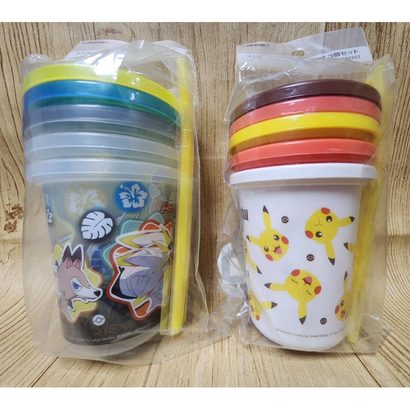 【霏霓莫屬】出清日本製 SKATER 3入塑膠吸管杯 320ML 塑膠杯 吸管杯 水杯 史努比 小小兵 神奇寶貝 蘇菲雅