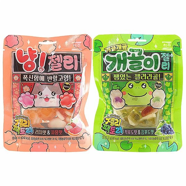 韓國 SEOJU 貓掌造型軟糖／青蛙造型軟糖(72g) 款式可選【小三美日】 DS016971