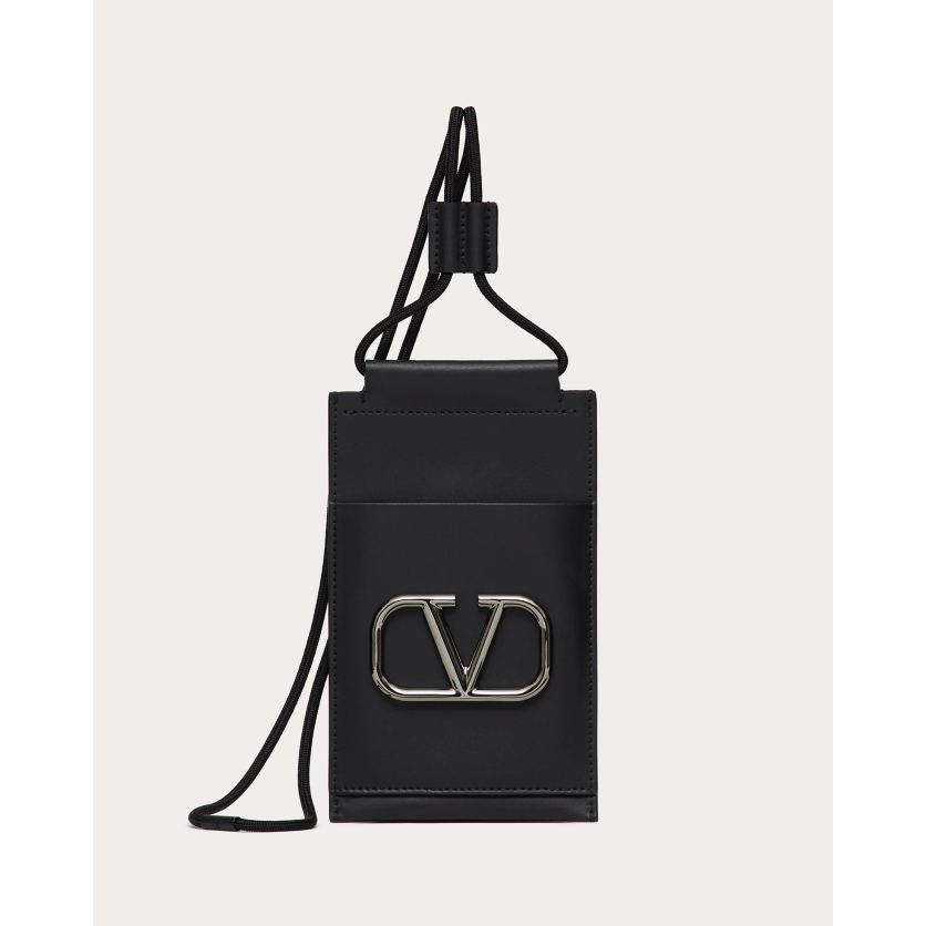 【現貨】Valentino 隨身背袋  手機包 手機袋 識別證頸掛 (黑/紅) 可斜背可正背