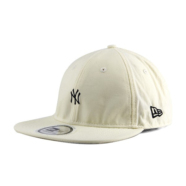 【NEW ERA】MLB NY 小Logo 隨意折帽沿 米白色 方便收納 涼感 休閒【ANGEL NEW ERA】