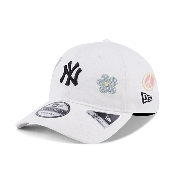 【NEW ERA】MLB NY 紐約 洋基 愛與和平 白色 軟板 9TWENTY 老帽【ANGEL NEW ERA】