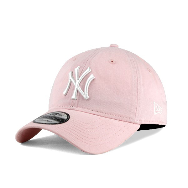 【New Era】MLB NY 紐約 洋基 粉紅 老帽 9TWENTY 鴨舌帽 後面草寫【ANGEL NEW ERA】