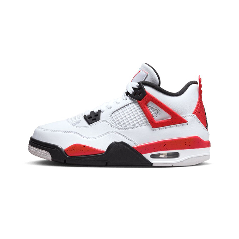 Air Jordan 4 GS " Red Cement " 白紅 大童 女鞋 408452-161