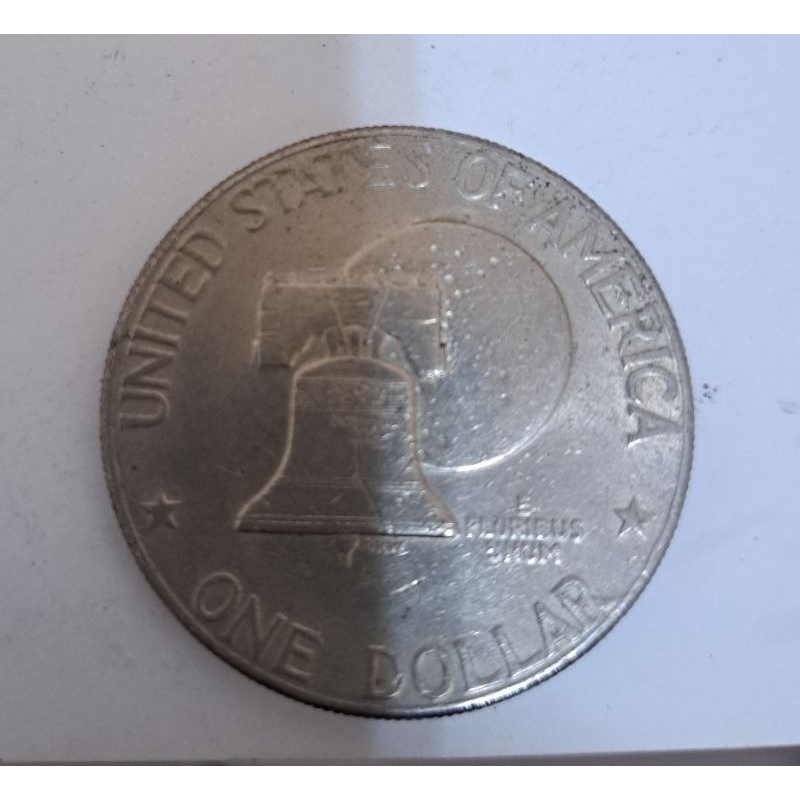 ￼￼(美國錢幣) 絶版1776-1976美國建國二百年紀念幣 無鑄記 美金1元