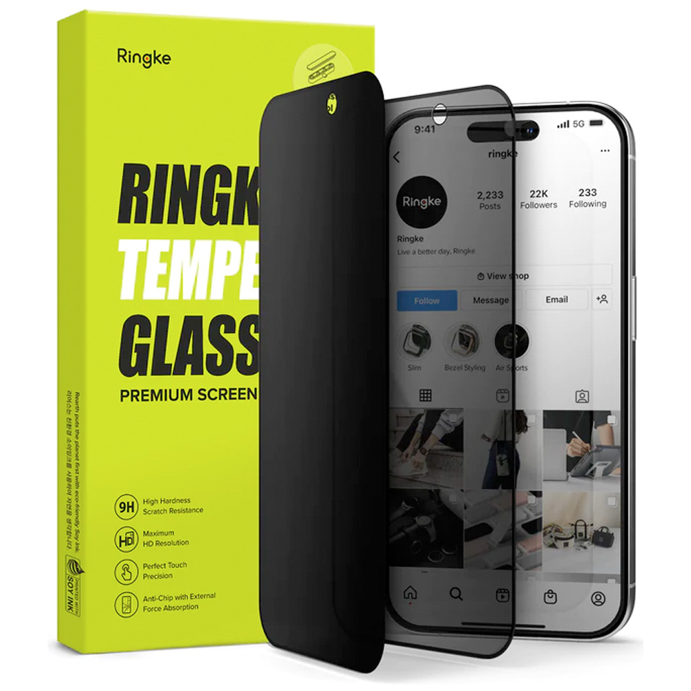 Rearth Apple iPhone 15 系列 防窺強化玻璃螢幕保護貼