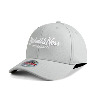 【Mitchell & Ness】MN 經典排字 淺灰色 老帽 有彈性 可調式 街頭 潮流【ANGEL NEW ERA】