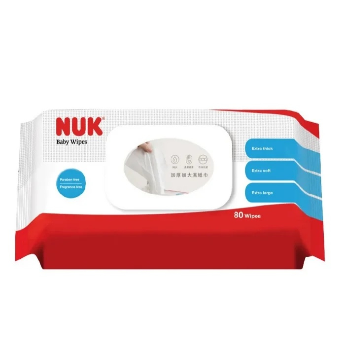 德國 NUK濕紙巾含蓋80抽X20包/箱(2888600000815) 1150元