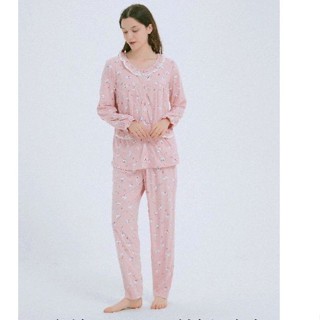 🌷蕾妮塔塔 /新上市🌷 全系列精品專賣/ ( 17202 ) （ 2色 ）頑皮貓長袖成套睡衣