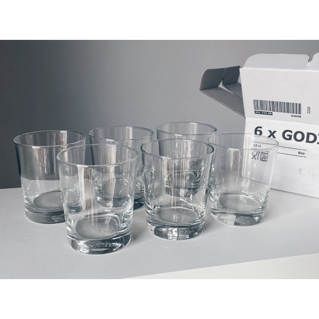 IKEA GODIS 玻璃杯、杯子、透明玻璃、230ml