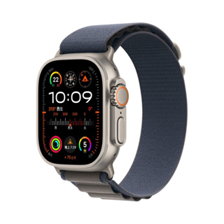 Apple Watch Ultra 2 (GPS + 行動網路) 49mm 鈦金屬錶殼/藍色高山錶環 智慧手錶 欣亞