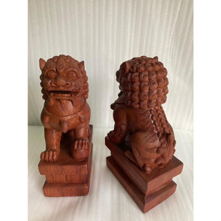 中式經典仿古傢俱..獅子一對.雕工精細.招財進寶. 鎮宅避邪(花梨木)
