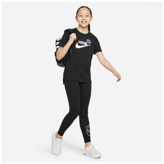 Nike 女童 短袖上衣 運動 G NSW TEE HILO CRAFT 黑 DV0556-01