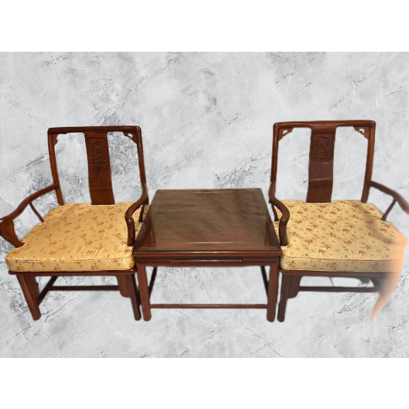 【馥詩苑 First Furniture】黃花梨木單人沙發椅&amp;茶几組 Sofa &amp; End Table