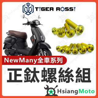 【翔好機車】New Many 鈦螺絲 金色 鈦螺絲 鈦合金螺絲 鐵板牙 空濾螺絲 new many 125 改裝