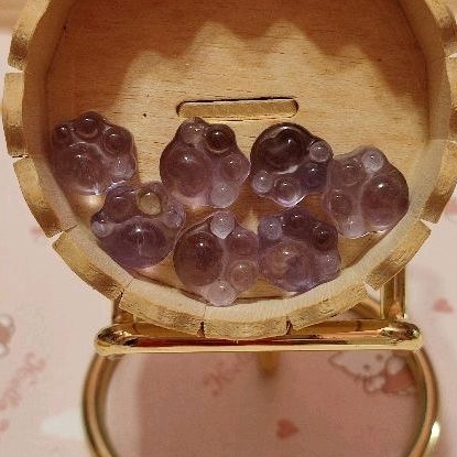 紫水晶貓爪通孔小件 (單個價,左右橫通孔,隨機出不挑款,約13+*14+咪/個)
