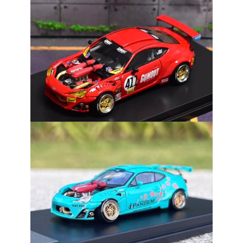 【現貨】DCM 1/64 4586GT FT86 86 GT86 458 跑車 法拉利 寬體 法拉利 引擎 4586