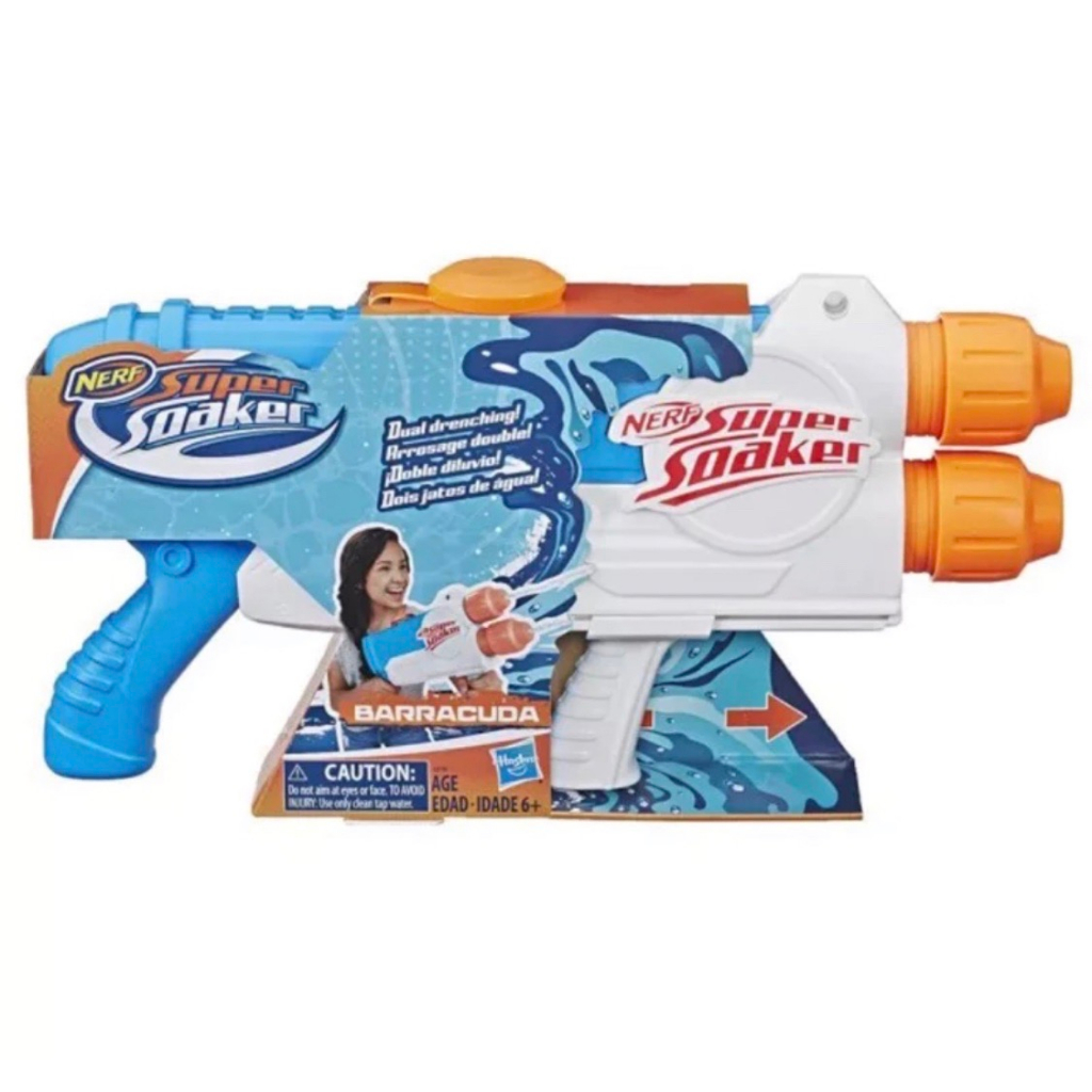 孩之寶Hasbro NERF 超威水槍系列 (長約44CM) 雙槍梭魚 戲水玩具 水槍 夏天 噴水槍 戲水玩具 洗澡