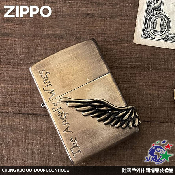 詮國 Zippo (ZP750) 日系經典 Angel Wing 天使之翼 Brass 黃銅拉絲 / PAW-R2