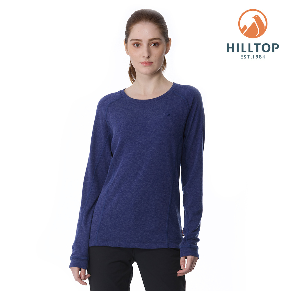 【HILLTOP山頂鳥】 刷毛上衣 女款 藍｜PH51XFL3ECE0