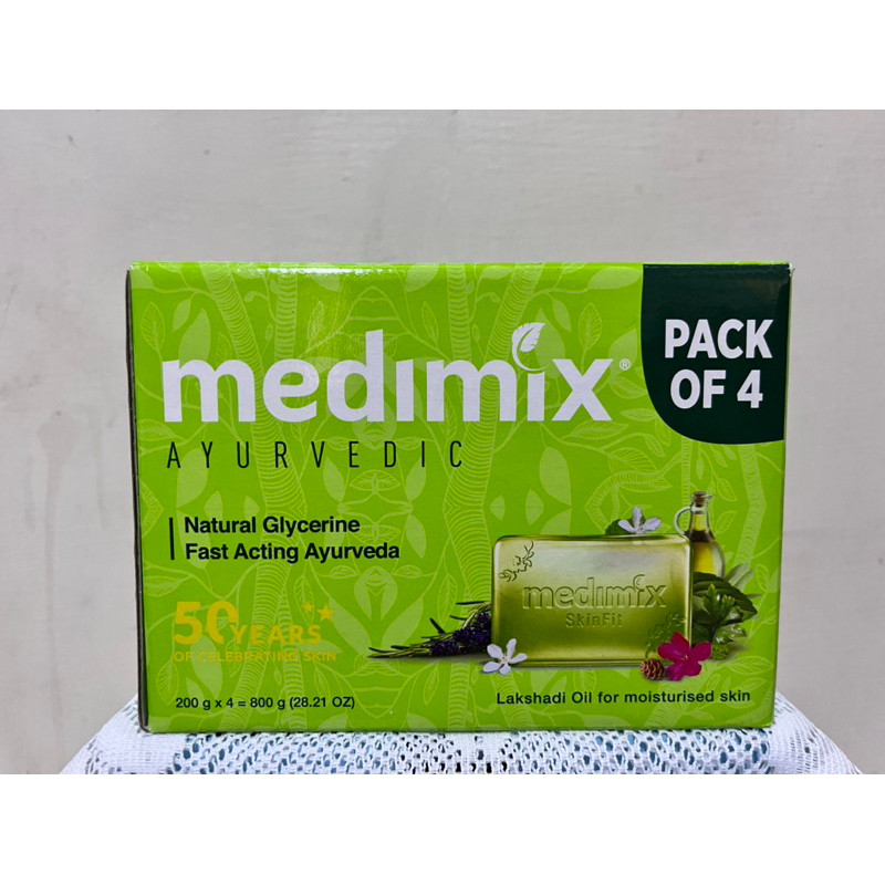 MEDIMIX-印度綠寶石皇室藥草浴 美肌皂（200g增量版4入組）