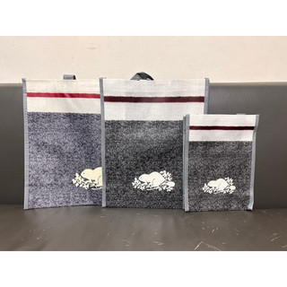 Roots環保購物袋/經典椒鹽灰色/大中小