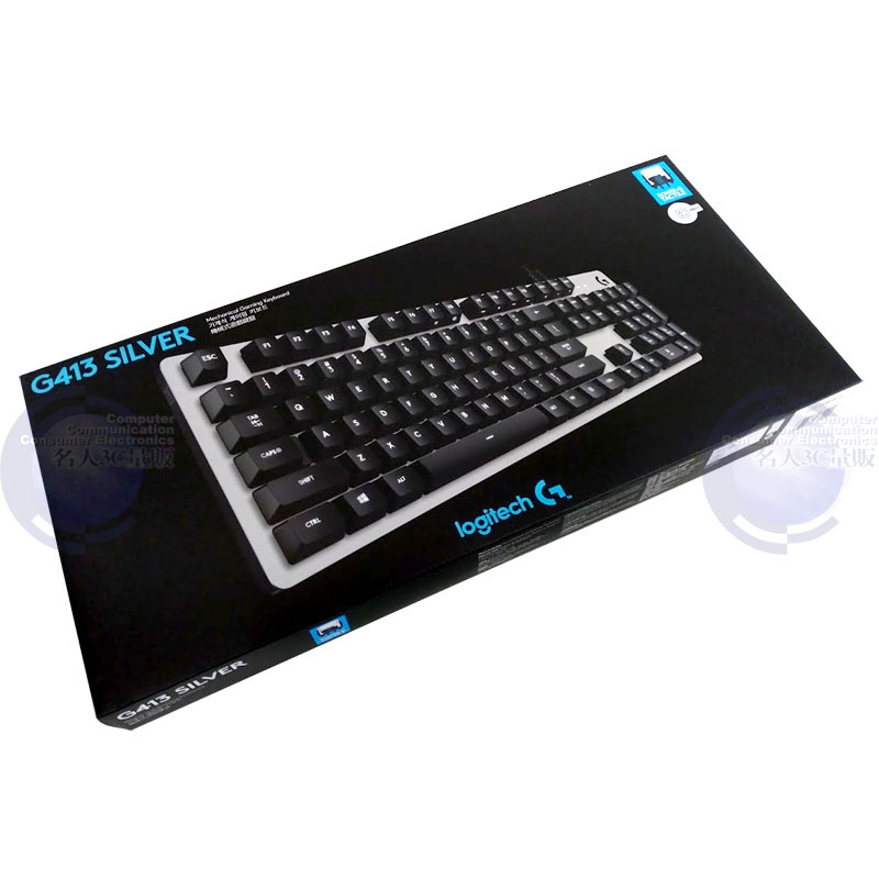【MR3C】含稅附發票 羅技 G413 機械式背光遊戲鍵盤 銀色 台灣公司貨