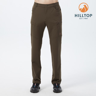 【hilltop山頂鳥】男款戶外休閒超潑水輕量彈性長褲 褐｜ph31xmn0ecc0