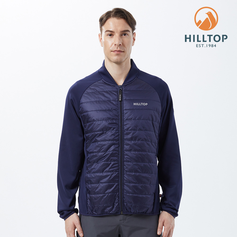 【HILLTOP山頂鳥】PRIMALOFT®  男款保暖科技棉刷毛外套 藍｜PH22XM01ECE0
