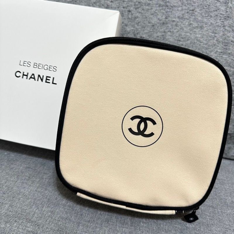 Chanel beauty小香美妝專櫃滿額贈品 果凍粉餅造型化妝包 收納包