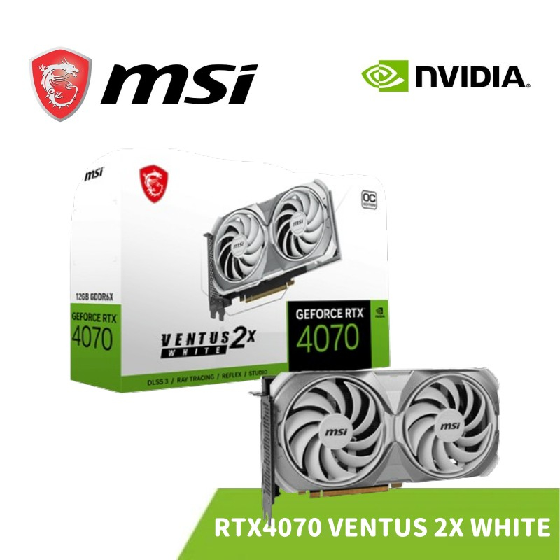 MSI 微星 GeForce RTX 4070 VENTUS 2X WHITE 12G OC 顯示卡