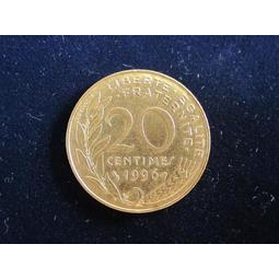 【全球郵幣】法國錢幣France coni 1996年 20C絕版硬幣 美品AU