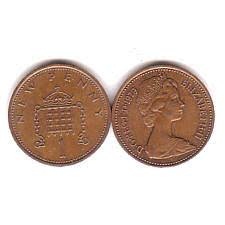 【全球郵幣】 英國 England 1979 NEW PENNY 1 Pence 1便 士AU