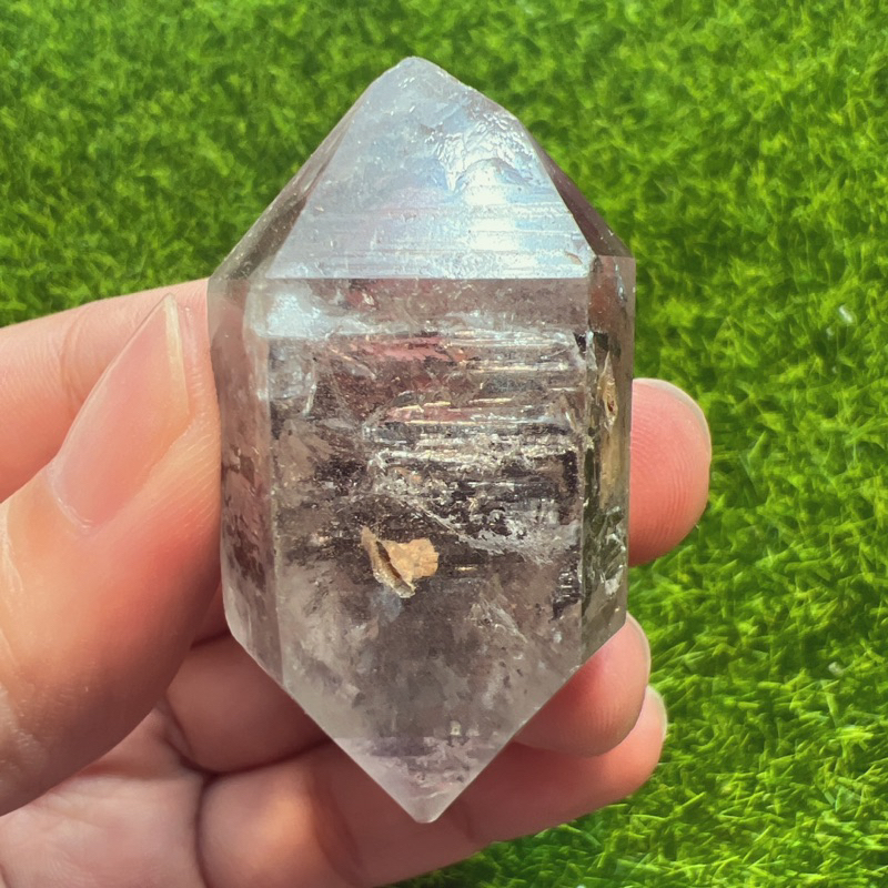 閃靈水晶帶水膽流沙天然水晶能量水晶-184