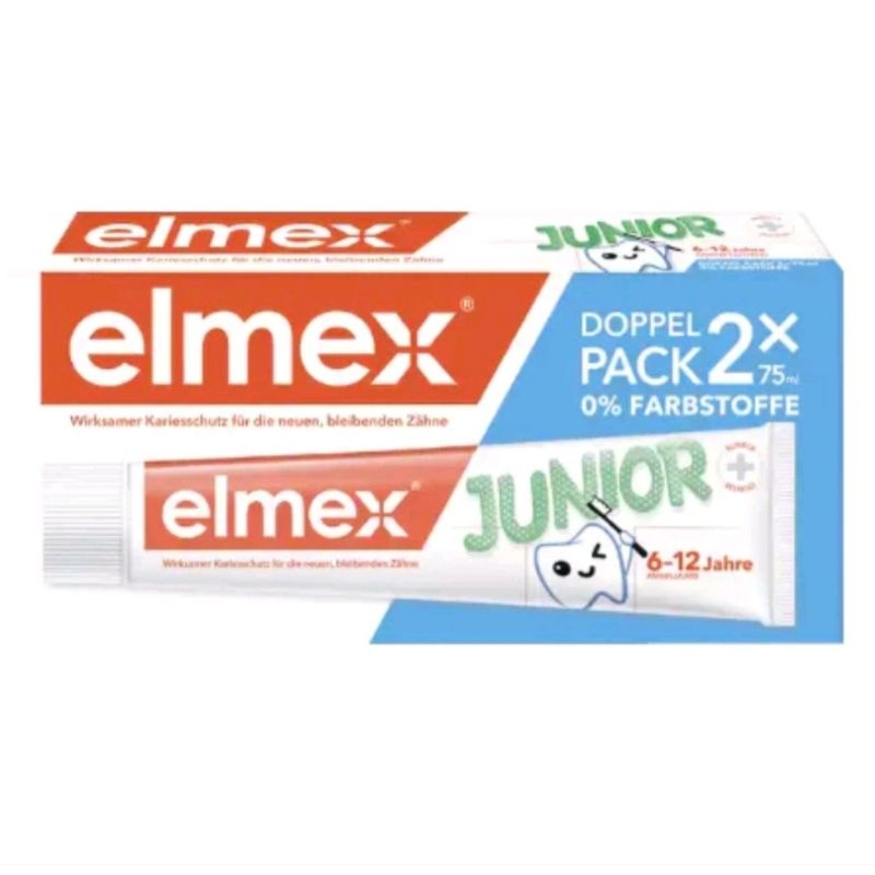 (開發票) 德國 elmex JUNIOR 6~12歲牙膏 75ml*2