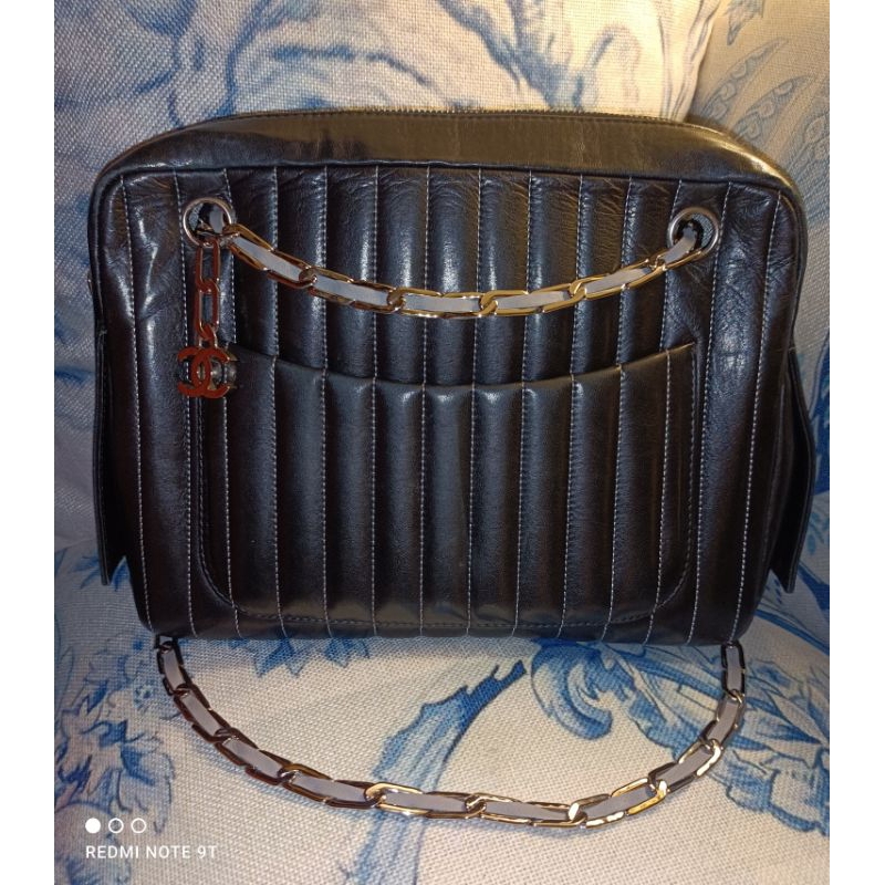 Chanel vintage 小羊皮直紋鏈包，🔥賣場88折券可使用🔥)香奈兒/老香/vintage