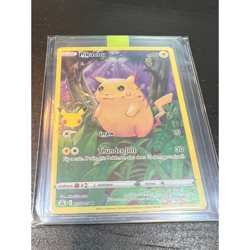 國際版 美版 寶可夢 Pokemon 皮卡丘 Pikachu 25週年 Celebrations 5/25 NM