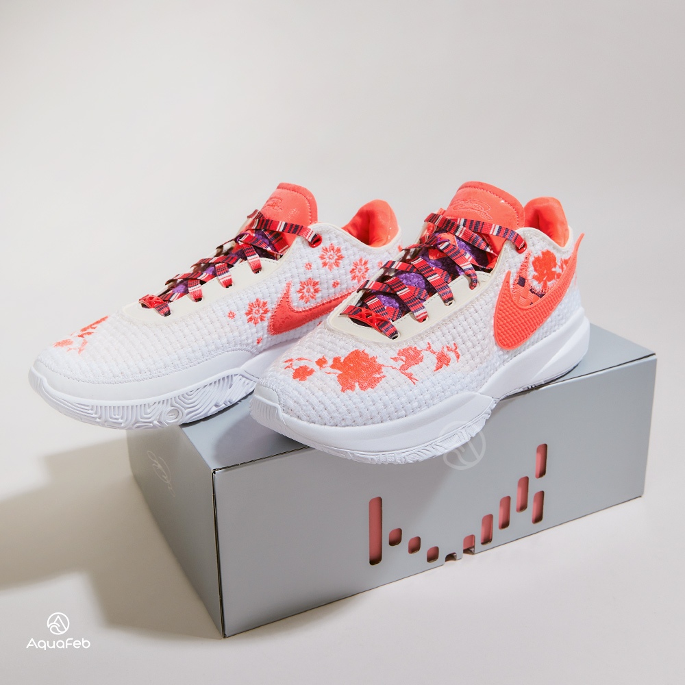 Nike LeBron XX Premium EP 男 橘紅 花 實戰 籃球 訓練 運動 籃球鞋 FJ0724-801
