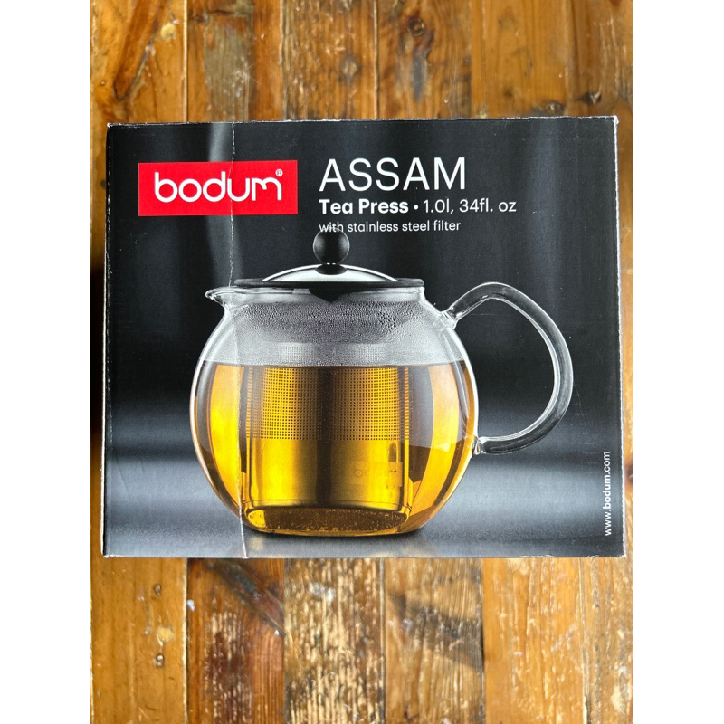 丹麥Bodum ASSAM濾壓茶壺、不鏽鋼濾茶網1公升