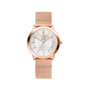 CK手錶 經典LOGO系列女錶-玫瑰金不鏽鋼米蘭腕錶K3M22626