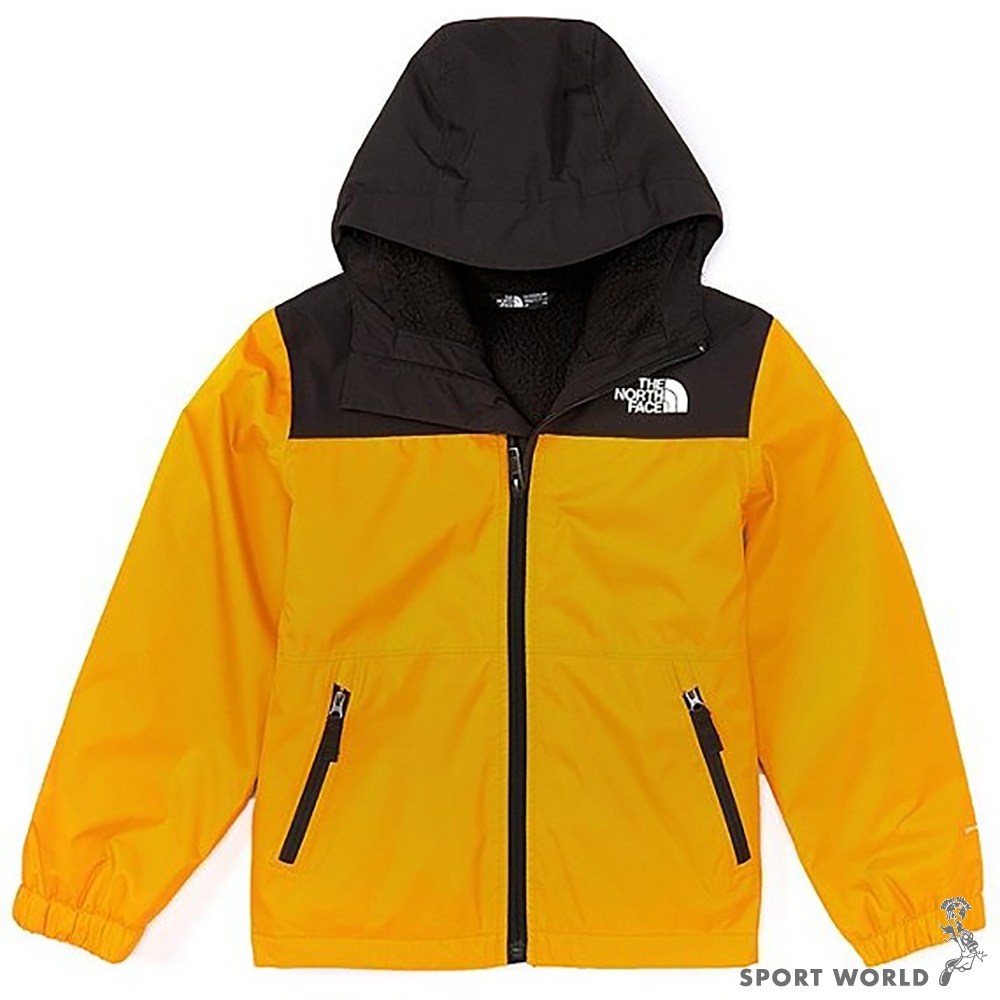 The North Face 北臉 童裝 大童 連帽外套 防風 防潑水 黃黑【運動世界】NF0A82TA56P