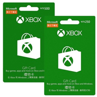 米特3C數位–XBOX禮物卡 ESD數位下載版(於Windows市集使用)/NT$500/NT$250