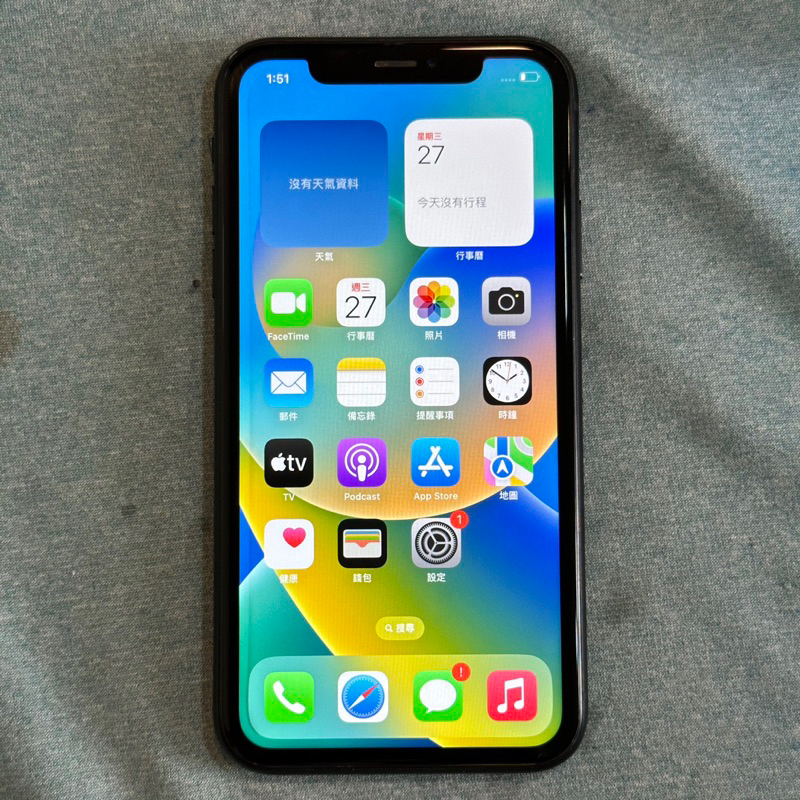 iPhone XR 128G 黑 功能正常 二手 IPhoneXR ixr 6.1吋 apple 螢幕烙印有亮點 台中