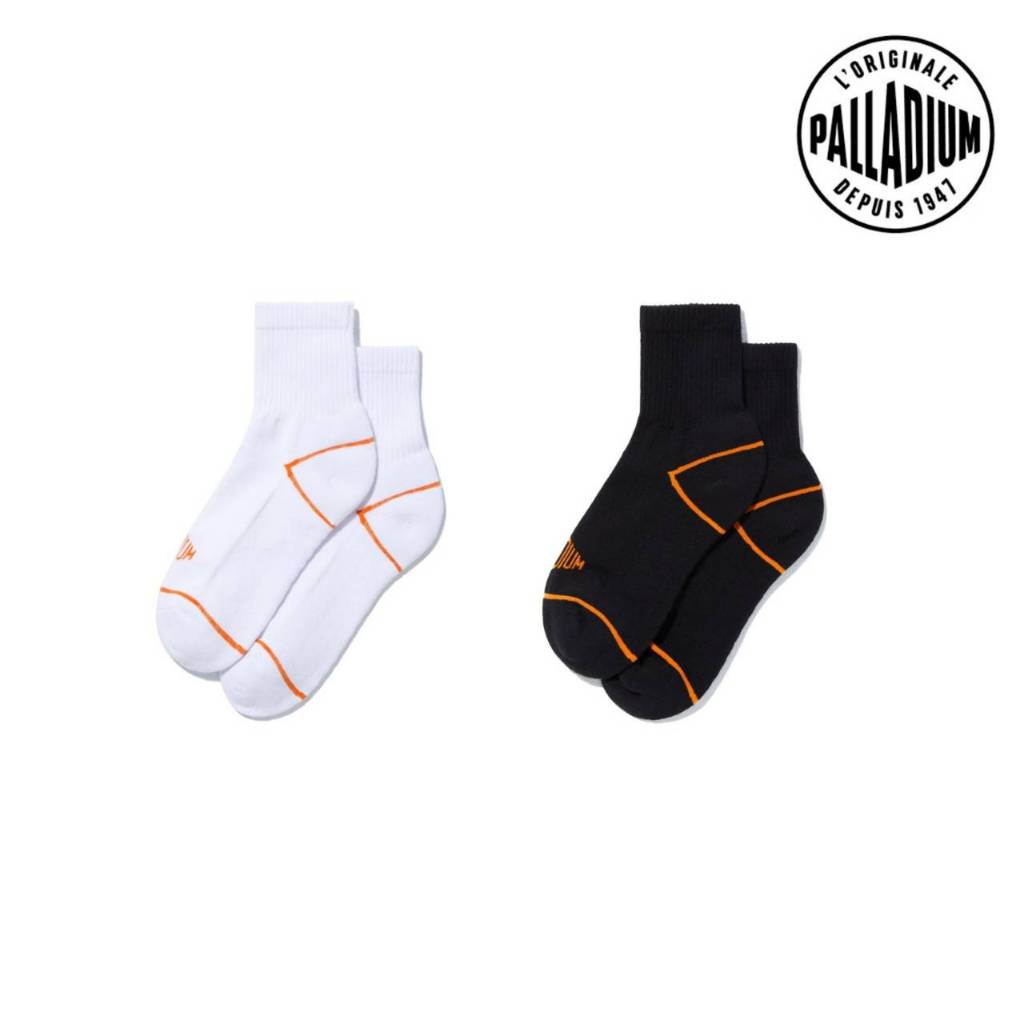 CBF 免運 PALLADIUM 新款線條LOGO襪 單包裝 短筒襪 男女可穿 黑/白色 SX7304-系列