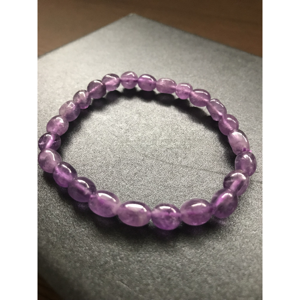 【看看吧】紫水晶💜天然米粒水晶手串/全新