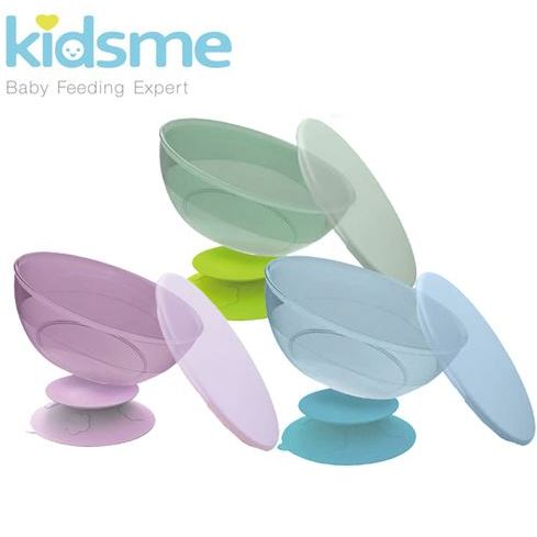 英國 Kidsme 雙面吸盤連碗(有蓋)套裝 學習餐具 吸盤碗 (3色可選)《愛寶貝》